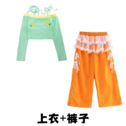Girl Clothing Off Shoulder Top Lace Pants Hip Hop Jazz Dance Costumes Practice Street Dance Wear Performance Clothes