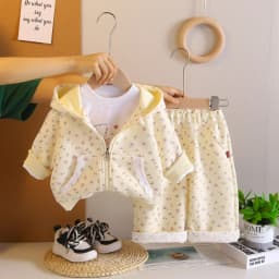 Girls' Outerwear Spring/Autumn/Winter 2026 New Children's Clothing Floral Hooded Sweatshirt Long Sleeved Top Cardigan