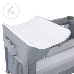 Moby-System Closely 3-in-1 Travel Cot with Changing Table Mattress and Travel Bag for Baby Crib 0-3 Years