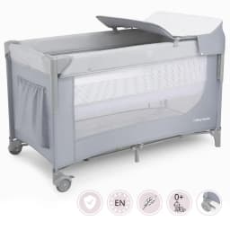 Moby-System Closely 3-in-1 Travel Cot with Changing Table Mattress and Travel Bag for Baby Crib 0-3 Years