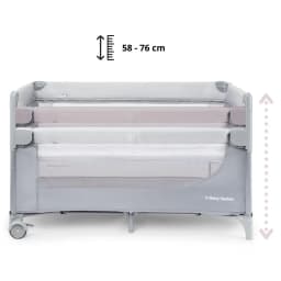 Moby-System Closely 3-in-1 Travel Cot with Changing Table Mattress and Travel Bag for Baby Crib 0-3 Years
