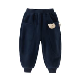 Dave Bella Children Autumn Winter Polar Fleece Thicken Pants Girl Elastic Waist Casual Sports Jogger Warn Trousers DB4254118