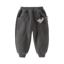 Dave Bella Children Autumn Winter Polar Fleece Thicken Pants Girl Elastic Waist Casual Sports Jogger Warn Trousers DB4254118