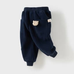 Dave Bella Children Autumn Winter Polar Fleece Thicken Pants Girl Elastic Waist Casual Sports Jogger Warn Trousers DB4254118