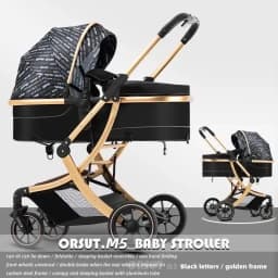 Lightweight High-view Baby Stroller, Can Sit or Lie Down, Lightweight and Foldable, Two-way Shock-absorbing Newborn Stroller