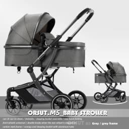 Lightweight High-view Baby Stroller, Can Sit or Lie Down, Lightweight and Foldable, Two-way Shock-absorbing Newborn Stroller