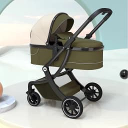 Lightweight High-view Baby Stroller, Can Sit or Lie Down, Lightweight and Foldable, Two-way Shock-absorbing Newborn Stroller