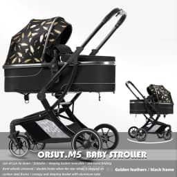 Lightweight High-view Baby Stroller, Can Sit or Lie Down, Lightweight and Foldable, Two-way Shock-absorbing Newborn Stroller