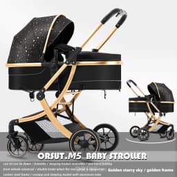 Lightweight High-view Baby Stroller, Can Sit or Lie Down, Lightweight and Foldable, Two-way Shock-absorbing Newborn Stroller