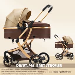 Lightweight High-view Baby Stroller, Can Sit or Lie Down, Lightweight and Foldable, Two-way Shock-absorbing Newborn Stroller