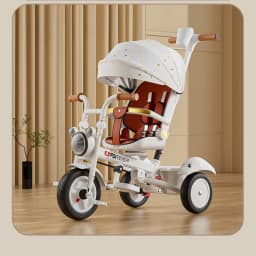 New Children's Tricycle,Reclining and Sitting Foldable Portable Stroller,1-6 Years Old Multifunctional Children's Bicycle