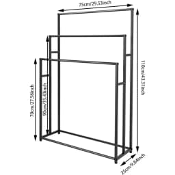Towel Holder, Standing Towel Rail with 3 Towel Rails, Large Towel Rack,Freestanding, Metal,for Drying Towels for Bedroom or Pool