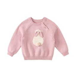 Dave Bella Pink Rabbit Sweater Girl's Autumn Winter Fashion Loose Brand Sweater Children Kid Pullover Top DB4223925