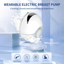 MY-375 Portable Hands Free Breast Pump Wearable Electric Breast Pump Lightweight with LED Display 4 Modes & 12 Levels