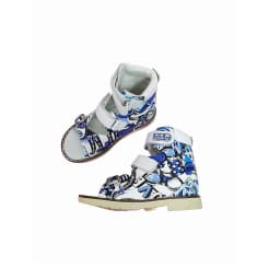Ortoluckland Children Sandals Summer Orthopedic For Kids Buckle Strap Shoes Boys Printed Arch Support Flatfoot Footwear