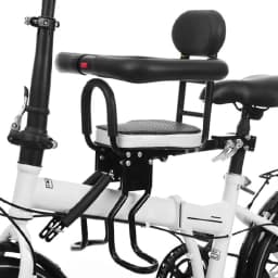 Child Bike Seat Front Mount Child Bike Seat Electric Mountain Portable Thickened Sponge Seat 80KG Capacity for Multiple