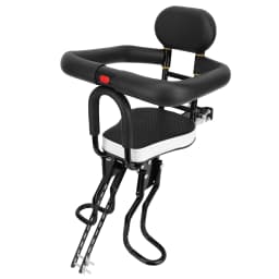 Child Bike Seat Front Mount Child Bike Seat Electric Mountain Portable Thickened Sponge Seat 80KG Capacity for Multiple