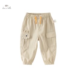 Dave Bella Children Pants for Boys 2024 New Summer Casual Fashion Cool Cargo Pants Cropped Pants Outdoor Sport Party DB2240689