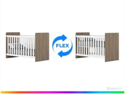 Rustic and White Standard Crib Henn Labirinto