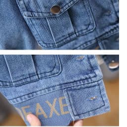 Autumn Kids clothes Spring Denim Coat Children's clothing Boys Outerwear Blue / Black Baby Jacket Pant sets 2-piece set 2-9Y