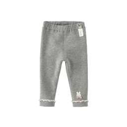 Dave Bella Children's Pants New Winter Girls' Casual Fashion Cute Tight Pants Plush Warm Leggings Sport Outdoor DB4237950