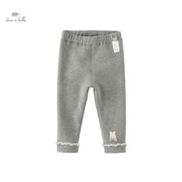 Dave Bella Children's Pants New Winter Girls' Casual Fashion Cute Tight Pants Plush Warm Leggings Sport Outdoor DB4237950