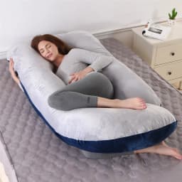 U Shaped Pregnancy Pillows with Cotton Removable Cover, Full Body Pillow Maternity Support,Must Have for Pregnant Women