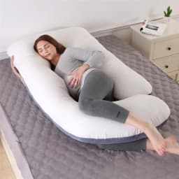 U Shaped Pregnancy Pillows with Cotton Removable Cover, Full Body Pillow Maternity Support,Must Have for Pregnant Women