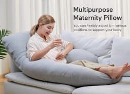 U Shaped Pregnancy Pillows with Cotton Removable Cover, Full Body Pillow Maternity Support,Must Have for Pregnant Women