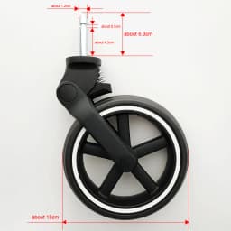 Front Wheel For Cybex Balios S Lux Series Pram 2 Type Version With Different Frame Shape Direct Replacement Stroller Accessories