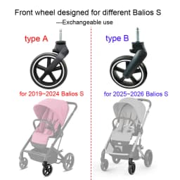 Front Wheel For Cybex Balios S Lux Series Pram 2 Type Version With Different Frame Shape Direct Replacement Stroller Accessories