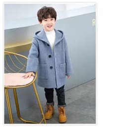 Children Boys Girls Wool Coat Jacket Outerwear 2023 Newest Thicken Plus Velvet Winter Autumn Cotton Children's Clothing Unisex
