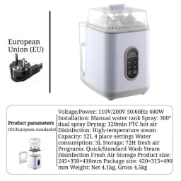 110V/220V 400W US/EU Multifunctional Baby Bottle Washer All-in-One Maternal Child Helper Clean Sterilization & Drying Functions