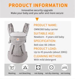Egobaby Baby Carrier Ergonomic Kangaroo Infant Kid Sling Back Front Facing Backpack Wrap Baby Bag 0-36 Months