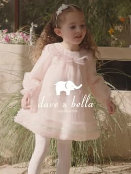 Dave Bella Children Princess Mesh Dress Girls Clothes Autumn Spring Long Sleeve Kids Elegant Dress Sweet Outdoor Party DB1261889