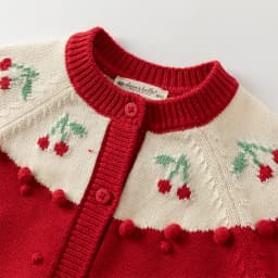 Dave Bella Children's Sweater Cardigan Tops Sweet Cute Autumn Red Knitted Long Sleeve Coat for Girls Baby Outdoor DB3253536