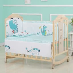 6Pcs Baby Nursery Cot Bedding Set Crib Matress Sets Crib Bumper kit berço para bebê (4Bumpers+Matress+Pillow)