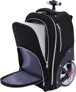 NEW 45L Trolley Backpack, Ideal Hand Luggage Backpack W/Wheels, Combined Multiple Functions, Suitable for Business Trips, School