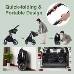 Baby Stroller 3 in 1 Easy Folding Multifunctional Stroller Travel Portable Baby Carriage Safety Seat EU Standard for Newborn