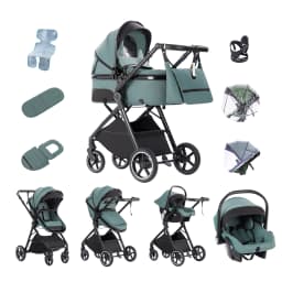 Baby Stroller 3 in 1 Easy Folding Multifunctional Stroller Travel Portable Baby Carriage Safety Seat EU Standard for Newborn