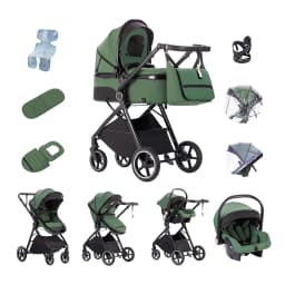 Baby Stroller 3 in 1 Easy Folding Multifunctional Stroller Travel Portable Baby Carriage Safety Seat EU Standard for Newborn