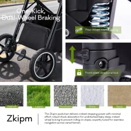 Baby Stroller 3 in 1 Easy Folding Multifunctional Stroller Travel Portable Baby Carriage Safety Seat EU Standard for Newborn