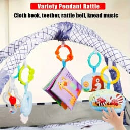 Infant Playpen Gym with Hanging Toys, Activity Play Mat for Baby Exercise Development, Newborn Fitness Playground Activity Cente