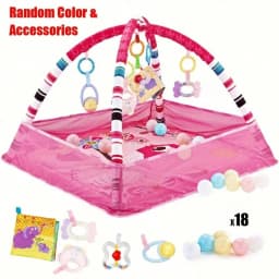 Infant Playpen Gym with Hanging Toys, Activity Play Mat for Baby Exercise Development, Newborn Fitness Playground Activity Cente