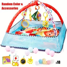 Infant Playpen Gym with Hanging Toys, Activity Play Mat for Baby Exercise Development, Newborn Fitness Playground Activity Cente