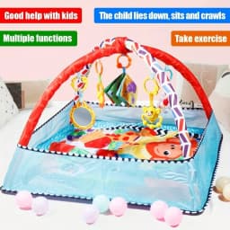 Infant Playpen Gym with Hanging Toys, Activity Play Mat for Baby Exercise Development, Newborn Fitness Playground Activity Cente