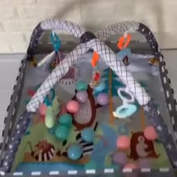 Infant Playpen Gym with Hanging Toys, Activity Play Mat for Baby Exercise Development, Newborn Fitness Playground Activity Cente