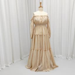 Soft Linen Cotton Off Shoulder Long Sleeved Cake Dress Bohemian Photo Shooting Pregnancy Dress Photography Dress For Women