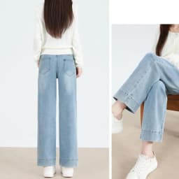 Maternity Fashion Jeans: Spring/Fall Adjustable-Waist Wide-Leg Pants, Maternity Loose-Fit Pants