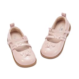 Dave Bella Children Leather Shoes Autumn Spring Baby Girls Charm Princess Shoes Anti Slip Elegant Party Kid Pink Shoes DB1260460